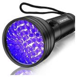 Vansky UV Flashlight Black Light, 51 LED Blacklight Pet Urine Detector for Dog/Cat Urine, Dry Stains, Bed Bug, Resin Curing, Scorpions Finder