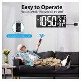 [Oversized] 18" Large Digital Wall Clock with Remote Control, Auto-Dimming Digital Clock Large Display with Date/Temp/Week, DST, Alarm, 5.9âJumbo Numbers Large Digital Clock for All Large Spaces 