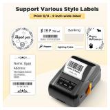 SUPVAN T50M Pro Bluetooth Label Maker Machine with Tape, Wide Waterproof Label, Versatile App with 40 Fonts and 450+ Icons, Inkless Labeler for Home, Kitchen, School, Office Organization, Black