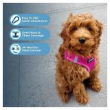 Voyager Step-in Air Dog Harness - All Weather Mesh, Reflective, No Pull Harness for Small, Medium Dogs, Cats - Secure with Hook & Loop Fastener, Buckle, Double D-Rings - Fuchsia, S