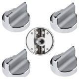 TOMOON W10594481 Stainless Steel Cooker Stove Control knob 5pcs for Whirl.Pool Gas Cooktop Range Oven WCG97US0DS00 WCG97US6DS00,Replaces WPW10594481 3281332 B01KR8F5EU AP6023301