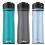 Contigo AUTOSPOUT Water Bottle, 24 oz, Leakproof Design, Juniper/Sake/Glacier, 3-Pack