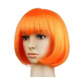 BinaryABC Halloween Bob Wigs,Cosplay Wigs,for Halloween Costume Dress up Party Decorations Supplies (Orange)