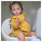 ROSHUAN Lifelike Reborn Baby Dolls Girl 24 inch Reborn Doll Vinyl Reborn Toddler Dolls Realistic Baby Dolls Girl Real Life Toddlers Reborn Baby Doll Cloth Body Kids Birthday Xmas Gift