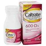 Caltrate Bone Health 600 & D3 Bone Strength Calcium Dietary Supplement Tablets - 60ct