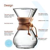 Chemex Pour-Over Glass Coffeemaker - Classic Series - 6-Cup - Exclusive Packaging