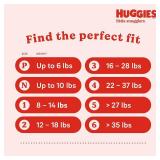 Huggies Newborn Diapers, Little Snugglers Newborn Diapers, Size Newborn (up to 10 lbs), 144 Count