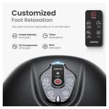 RENPHO Foot Massager Machine with Heat [2025 Upgraded], FSA HSA Eligible Foot Massager, Christmas Gifts for Women Mom Men Dad, 3 Heat Levels, Wireless Control Shiatsu Foot Massager, True Foot Massage 