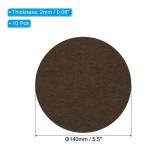 PATIKIL 5.5 Inch Diameter Lamp Base Felt, 10Pack 2mm Thickness Round Soft Adhesive Non-Slip Anti-Scratch Backed Felt for Lamp Furniture DIY Craft, Coffee