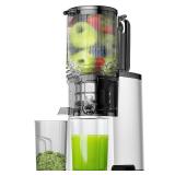 Cold Press Juicer, 400w Slow Juicer Machines with 5.4" Wide Feed Chute, Masticating Juicer with High Juice Yield for Whole Vegetables & Fruits - Retail: $154.59