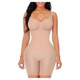 FeelinGirl Shapewear Bodysuit for Women Faja Tummy Control Shaper Seamless Butt Lifter Thigh Slimmer Body Shaper Nude XL/XXL