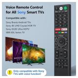 Voice Replacement Remote for Sony-TVs and Bravia-TVs - for All Sony 4K UHD LED LCD HD Smart TVs