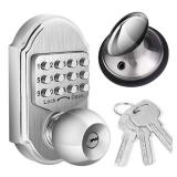 Bravex Keyless Entry Door Lock Deadbolt Keypad Sabbath Lock Stainless Steel 100% Mechanical Pass Code/Key No Risk of Low Power