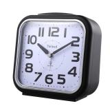 5.5" Silent Analog Alarm Clock Non Ticking, Gentle Wake, Beep Sounds, Increasing Volume, Battery Operated Snooze and Light Functions, Easy Set, Black (Best for Elder)