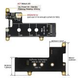 Geekworm X1001 PCIe to M.2 HAT Key-M NVMe SSD PIP PCIe Peripheral Board for Raspberry Pi 5 Support M.2 2230/2242/2260/2280 SSD