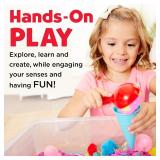 Creativity for Kids Sensory Bin: Ice Cream Shop Playset - Toddler Learning Toys for Kids Ages 3-4+, Kids Pretend Play Ice Cream Set, Kids Gifts for Girls and Boys, Medium