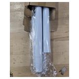 SISELBA 2PCS White Tension Rod for Windows 28 to 51 inch, Stainless Steel Pressure Spring Tension Curtain Rod, 7/8" Diameter Adjustable Shower Curtain Rod Tension No Drill, Use for Bathroom Doorway