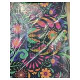 Mexican Fiesta Day of The Dead Placemats Set of 6 Dia De Los Muertos Cinco De Mayo Plastic Table Mats Mexican Floral Place Mats Vinyl Table Decoration for Indoor Outdoor Party Kitchen Dining Table