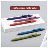 YOXMJDB Gel Pens, 5 Pcs 0.5mm Fine Point Smooth Writing Pens Cute Pens, High-End Series Black Ink Pens for Journaling Note Taking, School Office Supplies for Women Men (5 Pcs Vintage)