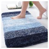 Arotive Microfiber Bathroom Rugs, Shaggy Soft and Absorbent Bath Rug, Non-Slip, Thick Plush Bathroom Mat, Machine Washable Dry Bath Mats for Bathroom, Tub and Shower, 30" x 20", Blue