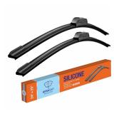 WOWIPER Silicone Wiper Blades 24 20 Replacement for Toyota Camry 2012-2007 4Runner 2022-2010/KIA Sorento 2015-2011 Forte 2013-2010 Soul 23-10 OEM Quality Windshield Wiper Blades for My Car(Set of 2)