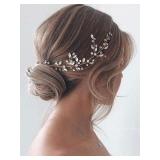 JAKAWIN Bride Rhinestone Wedding Hair Piece Silver Crystal Hair Vine Bridal Updo Hair Accessories for Women HV113 (Silver)