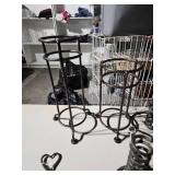 Lot of Hand made metal Candle holders and Heart Hook