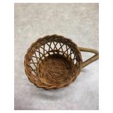 4 Woven Rattan Wicker Wrapped Glasses