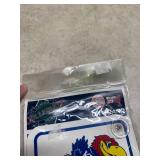 1 Kansas Jayhawks Decal and 1 Tiny Jay Sine