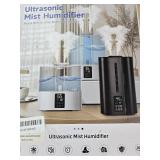 5L Humidifiers for Bedroom and Plants,Ultrasonic Cool Mist Humidifiers for Baby Home Mist Top Fill Desk Humidifiers Essential Oil Diffuser,Quiet Humidifiers with Adjustable Mist,360Â°Nozzle-Black Gr