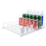 SZNLZQ Drink Organizer for Fridge-White Automatic Pusher Glide,12oz 16oz 20oz-Soda Dispenser for Fridge-Holds up to 30 Cans