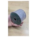 Solid Canvas Wired Edge Ribbon, 10 Yards (Light Grey, 2.5 Inches)