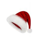 Christmas Hat, Santa Hat Holiday for Adults Unisex Velvet Comfort Extra Thicken Fur Xmas Hat for New Year Festive Party