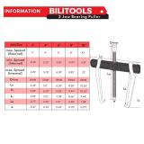 BILITOOLS 10" 2-Jaw Gear Puller, Internal External for Removal of Pulleys Flywheels Bearings & Gears