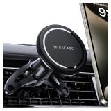 Miracase for MagSafe Car Mount, Strong Magnetic Phone Holder for Car Vent, 360Â° Rotation Hands Free Phone Holders for Your Car, Universal Air Vent Car Cell Phone Holder Mount for iPhone & All Phone