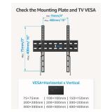 MOUNTUP UL Listed TV Wall Mount, Tilting TV Bracket for Most 26-60 Inch LED LCD OLED Flat/Curved TVs, Low Profile TV Mount Save Spacing - Fits 12" to 16" Stud, Max VESA 400x400mm up to 99 LBS, MU0007