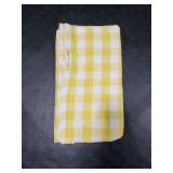 Yourtablecloth Cotton Checkered Table Runner - Washable Table Accent 14 x 108 Yellow and White