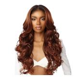 Sensationnel Butta lace precut wigs - unit 3 glueless precut lace extra wide 5 inch deep part synthetic wig pre-cut pre tweezed smaller knot hairline - Butta pre cut unit 3 (BALAYAGEHAZELNUT)