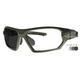 PHILLIPS SAFETY Photochromic Safety Glasses Q368 - Transition Safety Glasses for Indoor and Outdoor - Meet Ansi Z87 (Military Green)