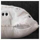 DFXSZ Halloween Pillow Covers 20x20 inch Set of 2 White Ghost Throw Pillow Cases Soft Plush Faux Fur Wool Couch Cushion Case for Chair Sofa Bedroom Living Room Home Decor PTK03A20