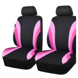 CAR PASS Line Rider Sporty Front Seat Covers,Pink Car Seat Covers Two Front Seats Only for Cute Women Girl, Airbag Compatible,Universal Fit Sedans,Cars,Vans,SUV,Truck(Black and Pink)