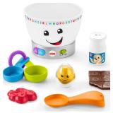 Fisher-Price Baby Learning Toy Laugh & Learn Magic Color Mixing Bowl with Pretend Food Music & Lights for Ages 6+ Months