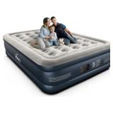 iDOO Queen Air Mattress with Built in Pump, 18 Raised Comfort Blow up Mattress, Upgraded Four Chamber Airbed, Inflatable Mattress for Guests and Home, colchon inflable, Air Bed, 650 lbs Max - Retail: 