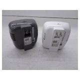 HoMedics TotalClean Set of 2 Wall Outlet UVC Air Purifiers, Charcoal/White