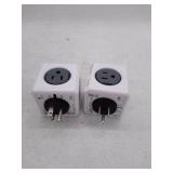 PowerCube Original Modular 5-Socket System, Set Of 2, Gray