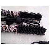 Calista TrianglPro Heated Detailer Hair Brush, Cheetah, Set Of 2