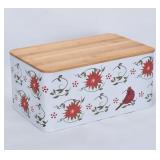 Temp-tations Metal Bread Box With Bamboo Lid