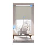 Grandekor Motorized Blinds with Remote Control, Beige, 39 x 72 Inch