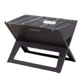 Fire Sense - Notebook Charcoal Grill - Black - Retail: $108.68