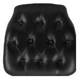 Flash Furniture Hard Black Tufted Vinyl Chiavari Chair Cushion